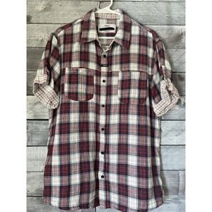 Orisue Mens Short‎ Sleeve Button Up Shirt Size XL